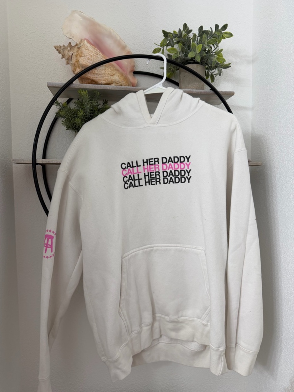 White "Call Her Daddy" Graphic Hoodie - Barstool Style